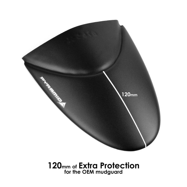 Pyramid Plastics Pyramid hugger extension | matte black | triumph street triple 675 2007>2012